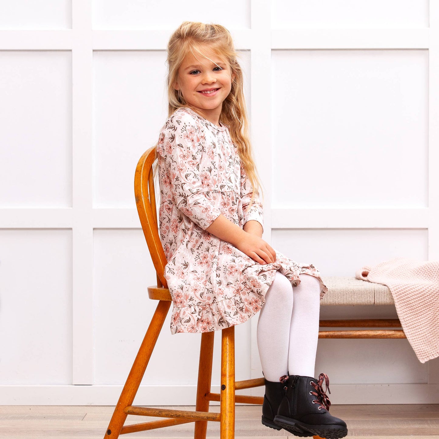 Girl's Wildflowers Bamboo Twirl Dress