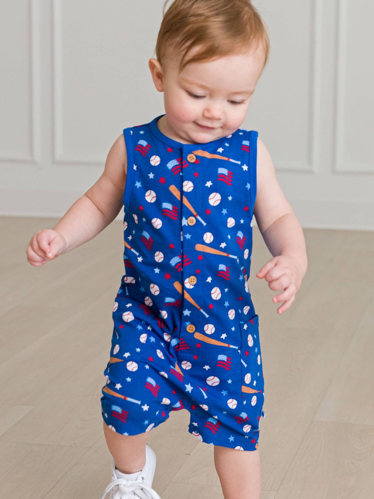 Baby Boys Play Ball Pocket Romper