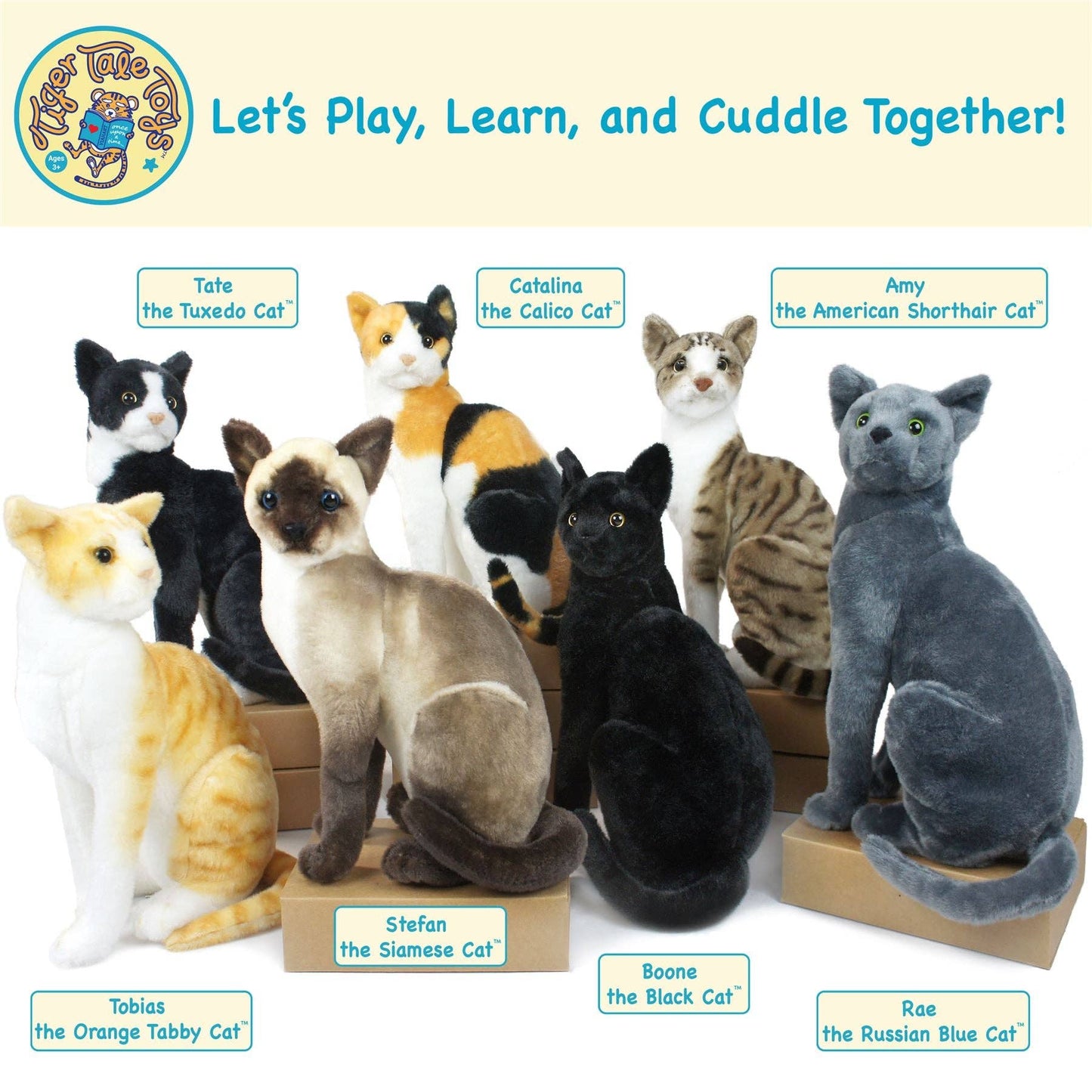 Rae The Russian Blue Cat | 13 Inch Stuffed Animal Plush