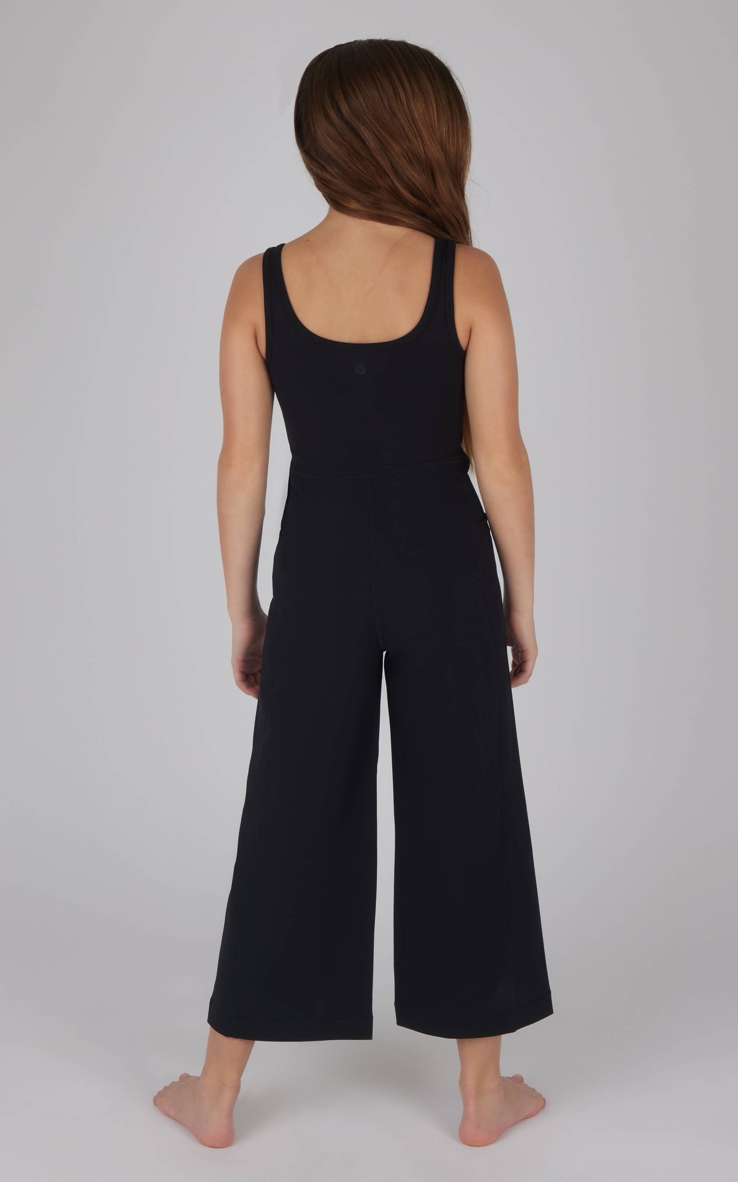Girls Interlock Everyday Wide Flare Leg Crop Romper