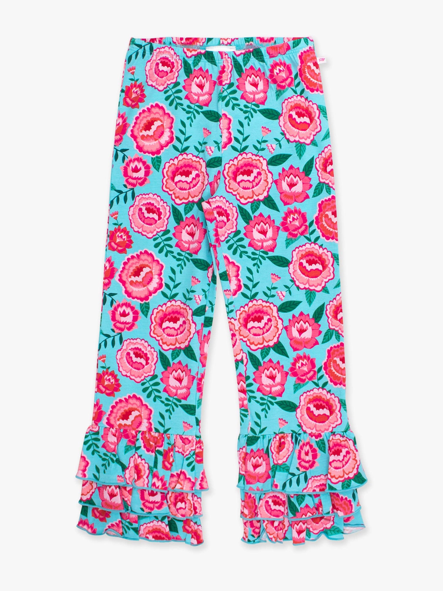 Girls Bright Blossoms Ruffle Flare Pants