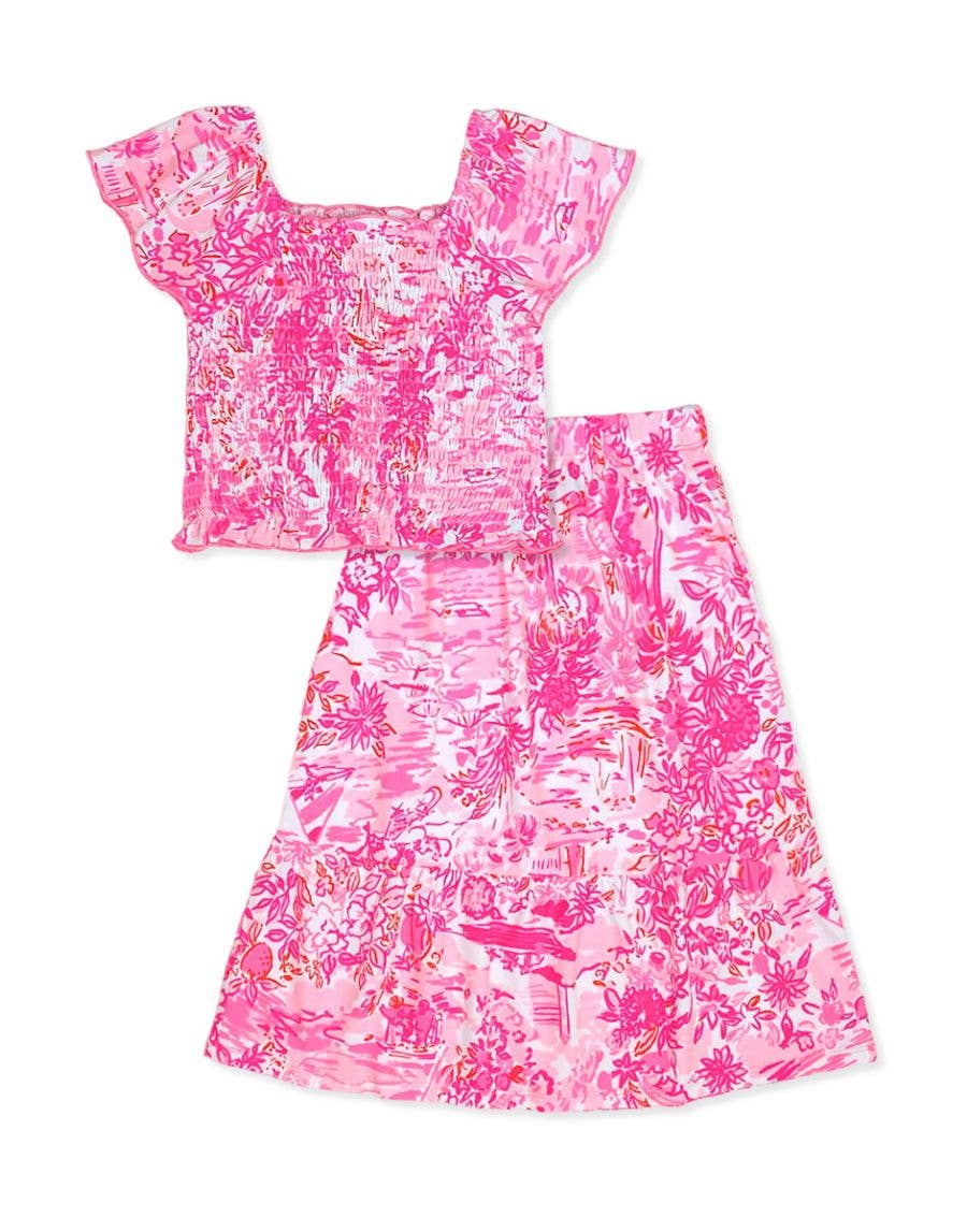 Tropical 2 Piece Skirt Set