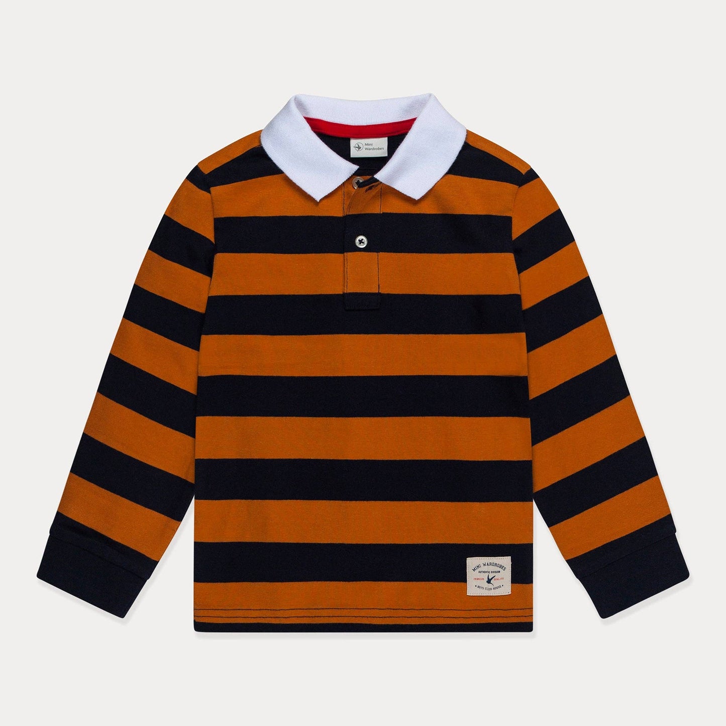 Long Sleeve Rugby Stripe Polo