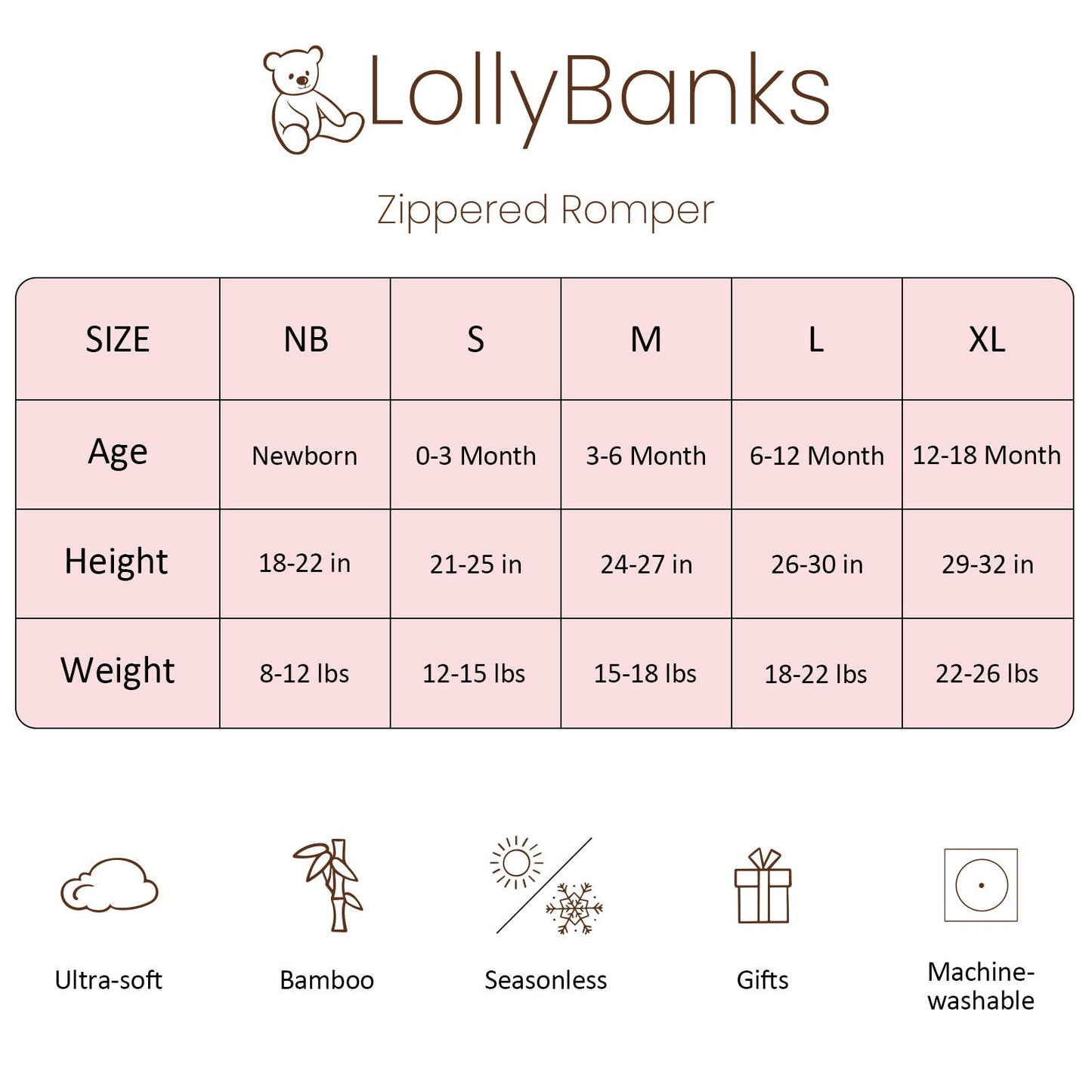 Beautiful Bows 2-Way Zipper Romper