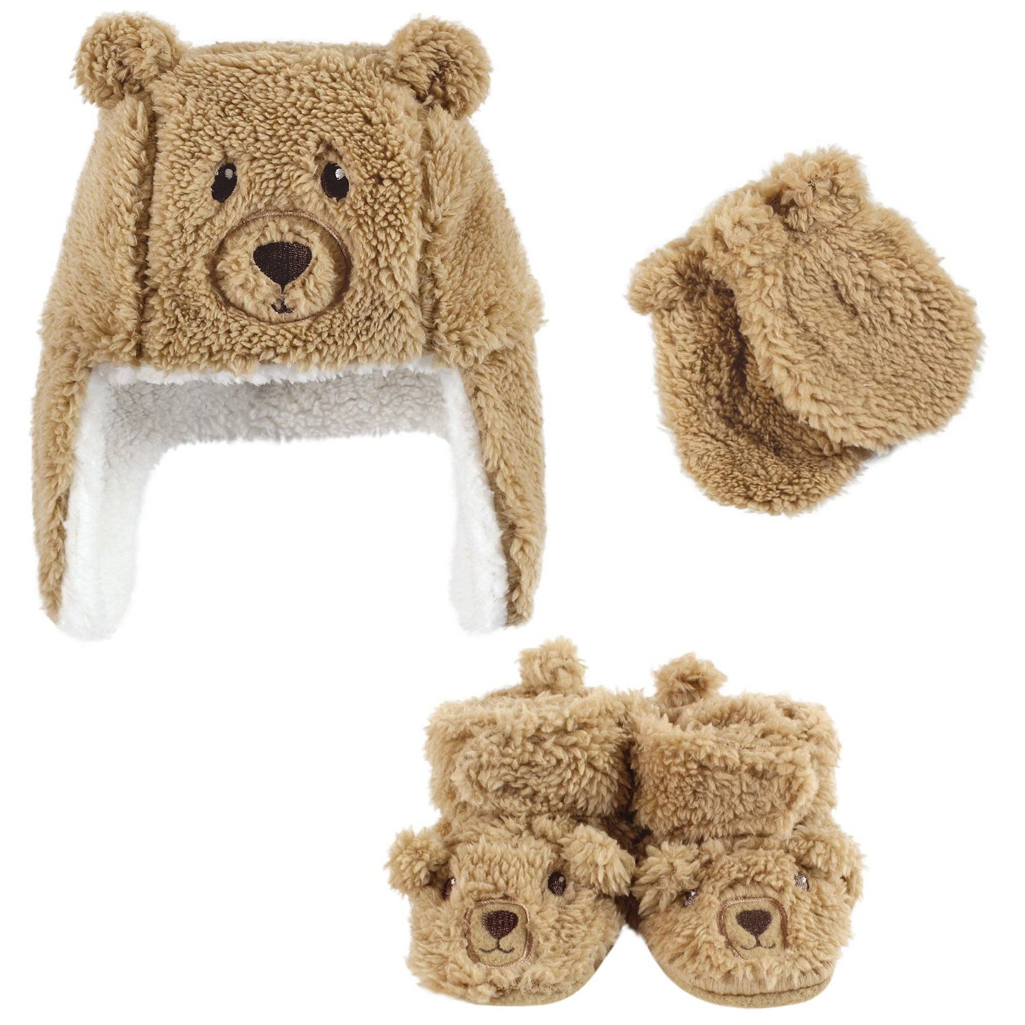 Baby Trapper Hat, Mitten and Bootie Set