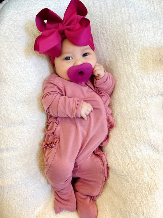 Blush & Bashful - Ruffle Bamboo Sleeper
