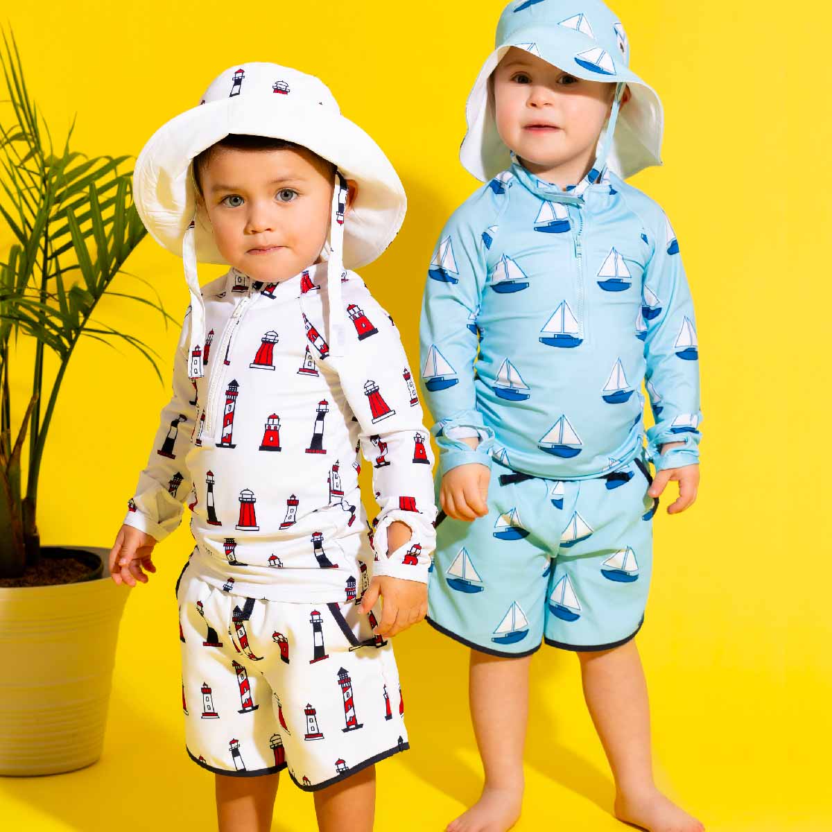 Pocket Swim Trunks- Lighthouse