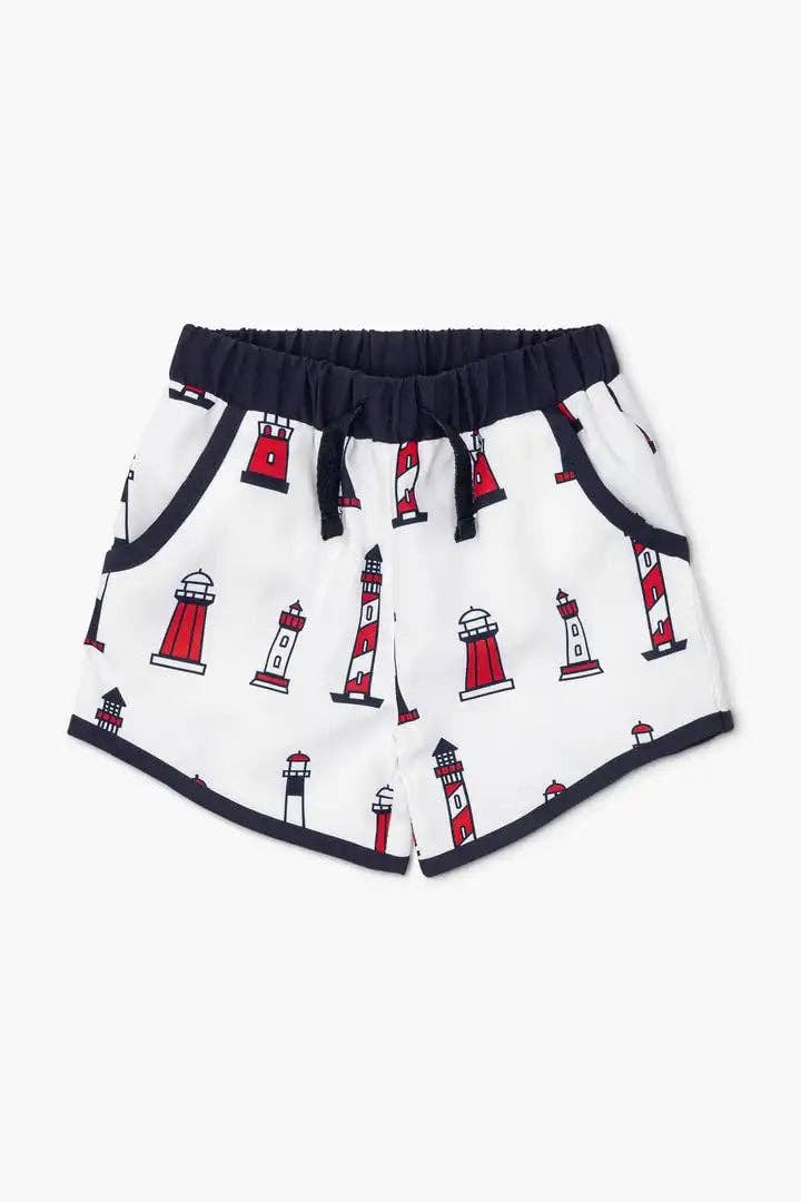 Pocket Swim Trunks- Lighthouse