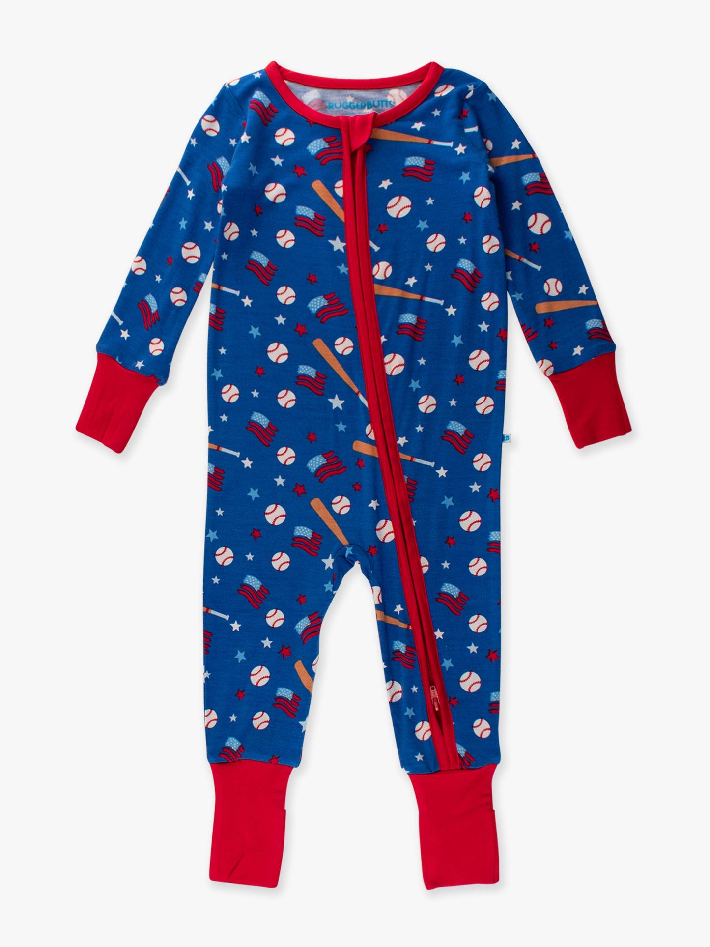 Baby Boys Play Ball Baseball Convertible One Piece Pajamas