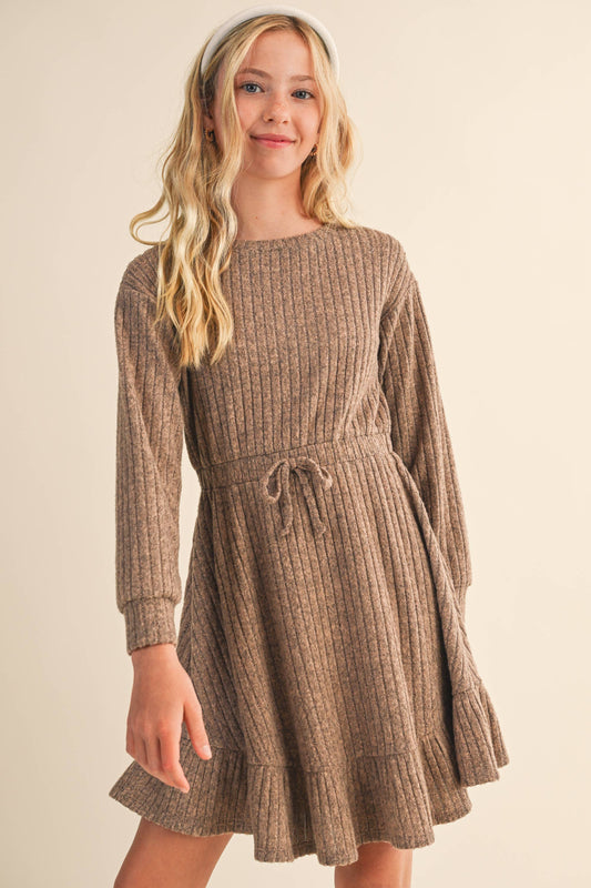 TWEEN KIDS GIRLS HACCI LONG SLEEVE DRESS