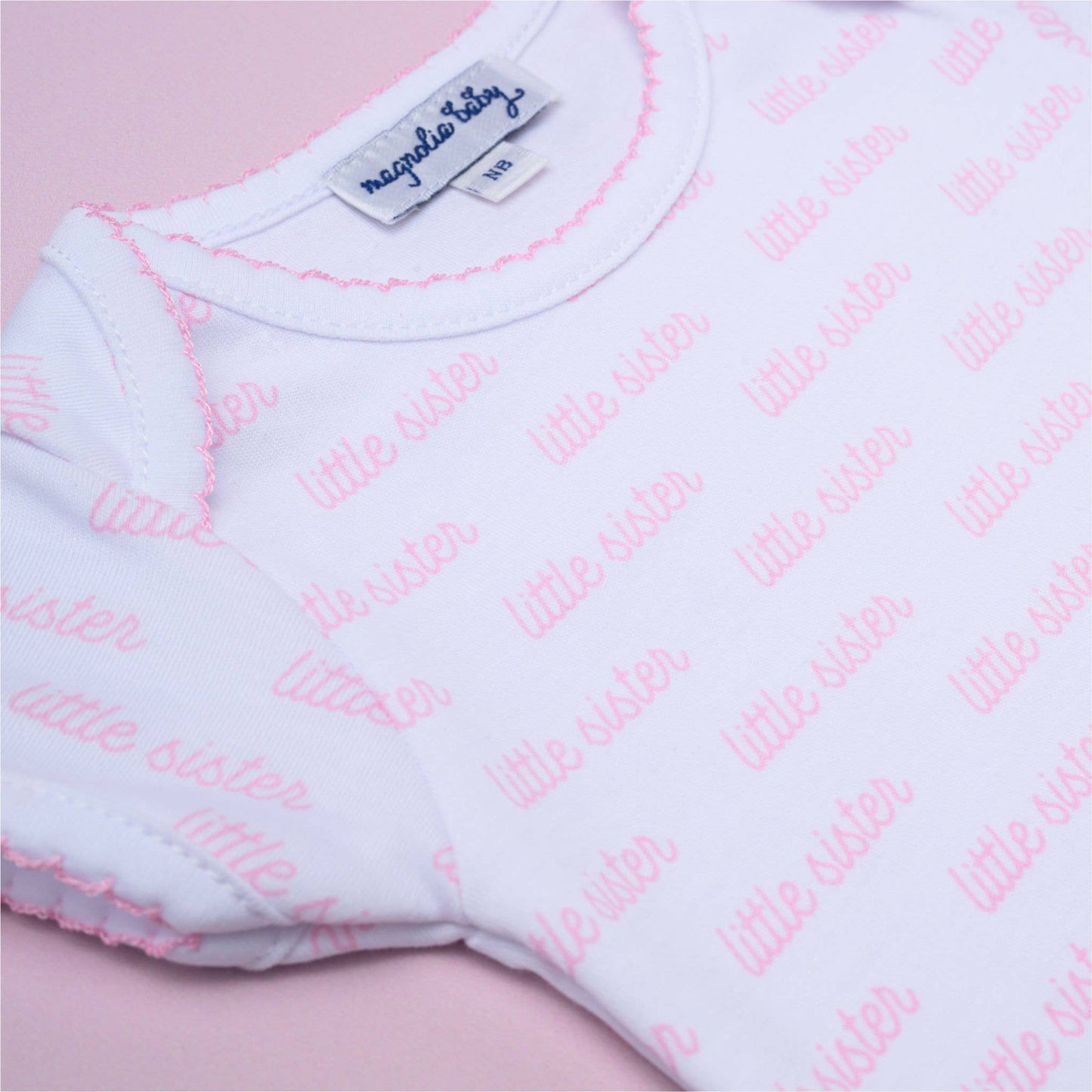 Little Sister Print Short Sleeve Bodysuit
