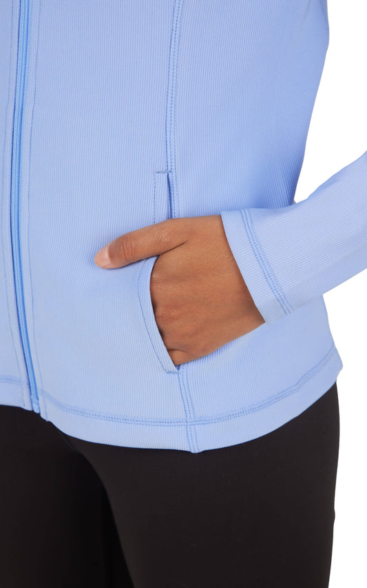 Rib Zipper Everyday Athletic Jacket