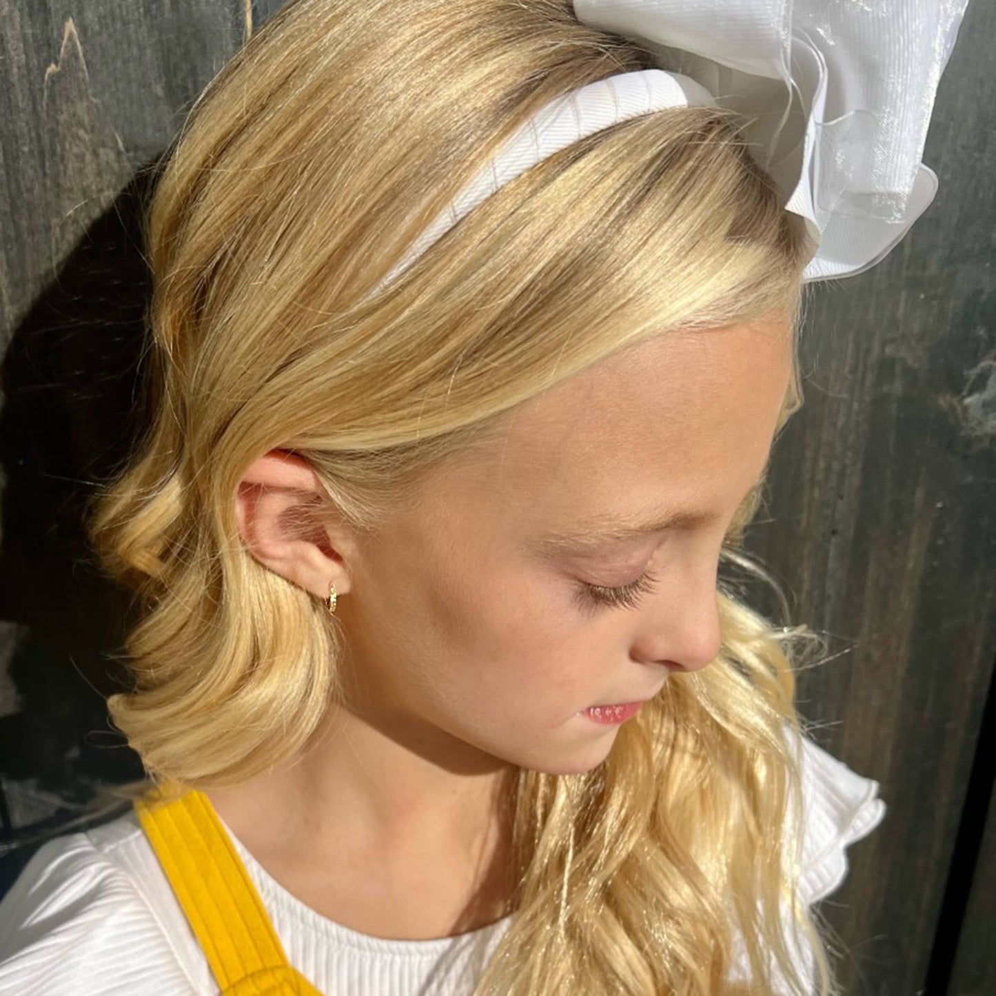 14K Gold-Plated Huggie CZ Hoop Earrings