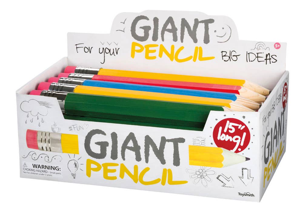 Giant Pencil, 15", Assorted Colors