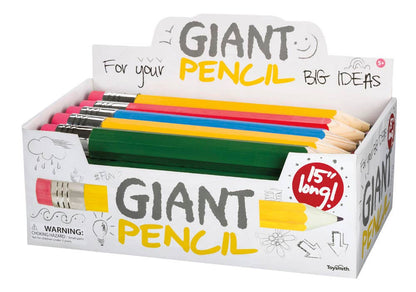 Giant Pencil, 15", Assorted Colors