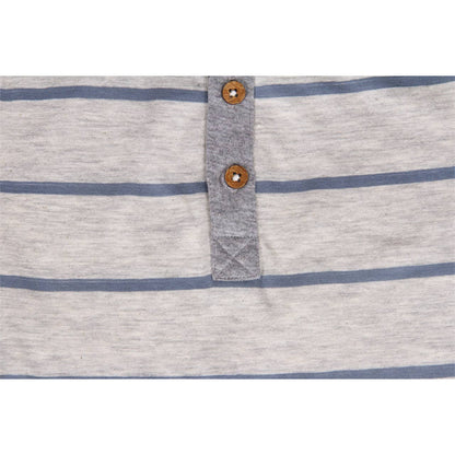 Long Sleeve Striped Henley