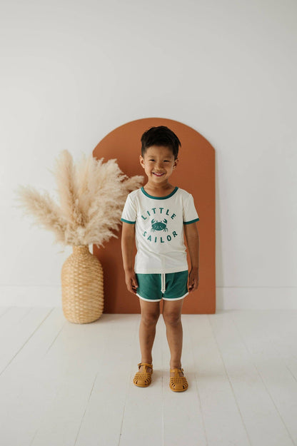 Kid's Retro Little Sailor Ringer Tee