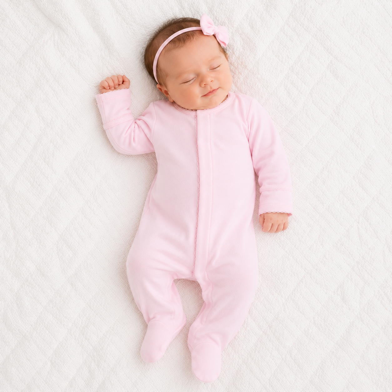 Essentials Solid Pink Footie