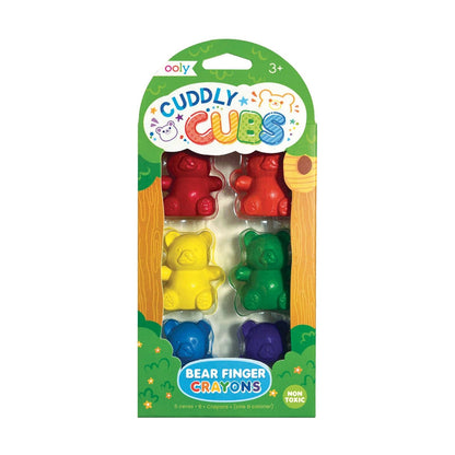 Cuddly Cubs Bear Finger Crayons - Set of 6