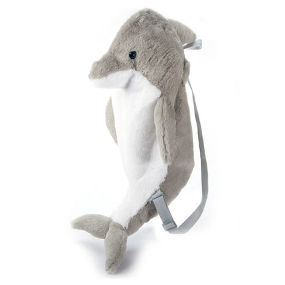 Dolphin 20"  Plush Animal Backpack