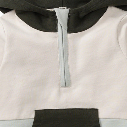 Color Blocked Sweatshirt & Pants Set - Bobcat