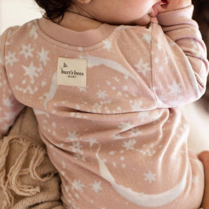 Celestial Moon polarbee™ Repreve® Fleece Pajamas - Organic Rose