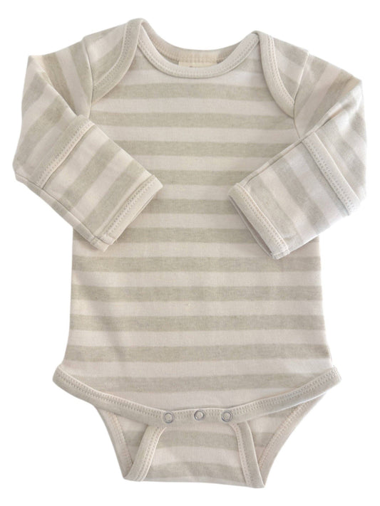 Sage Stripe / Organic Long Sleeve Bodysuit