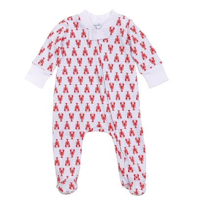 Lil' Snappers Print Zip Footie