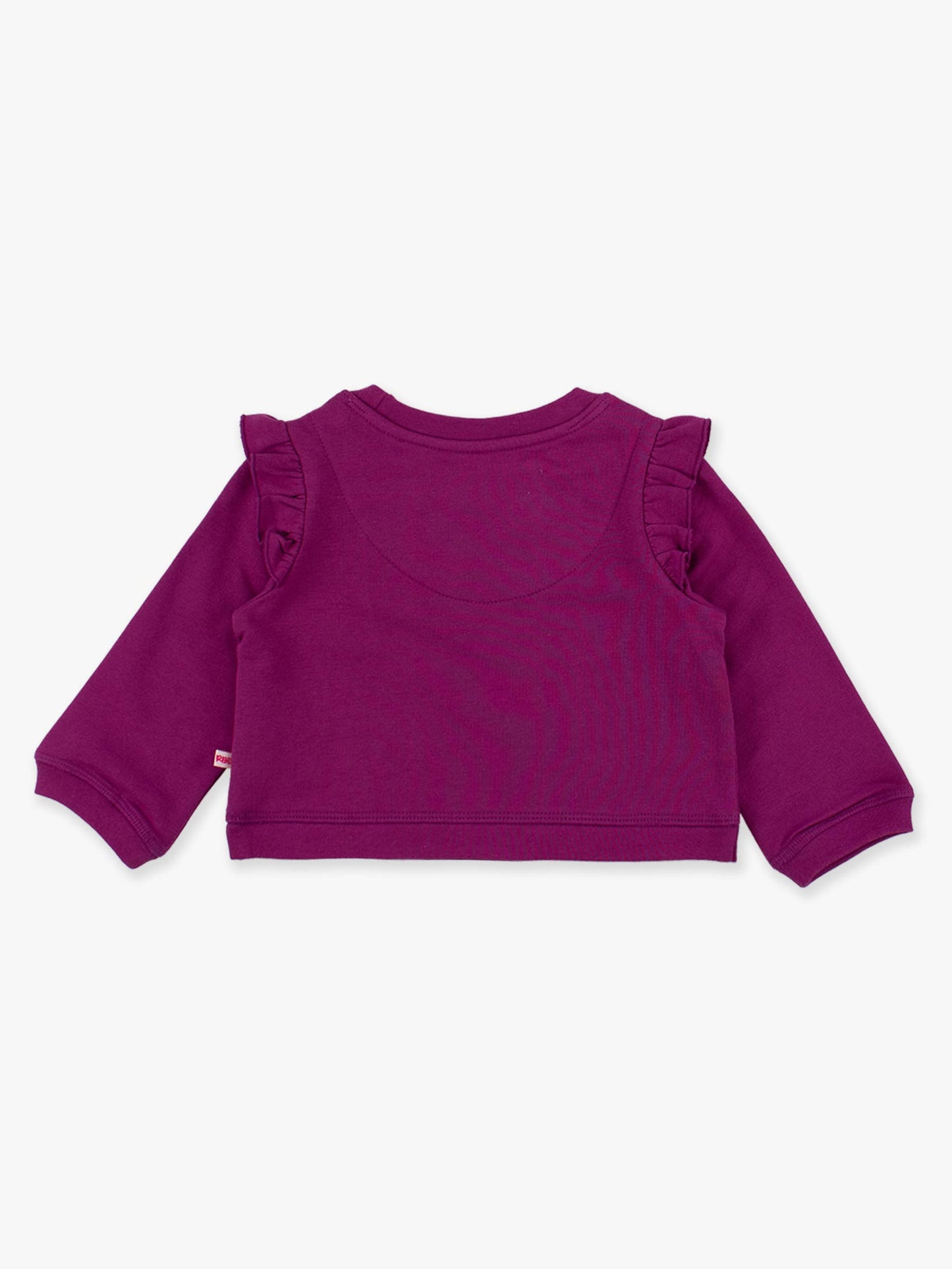 Girls Plum Tart Knit Flutter Sweatshirt
