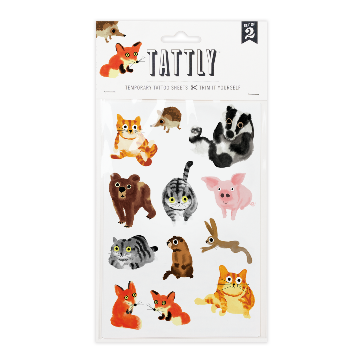 Furry Friends Tattoo Sheets