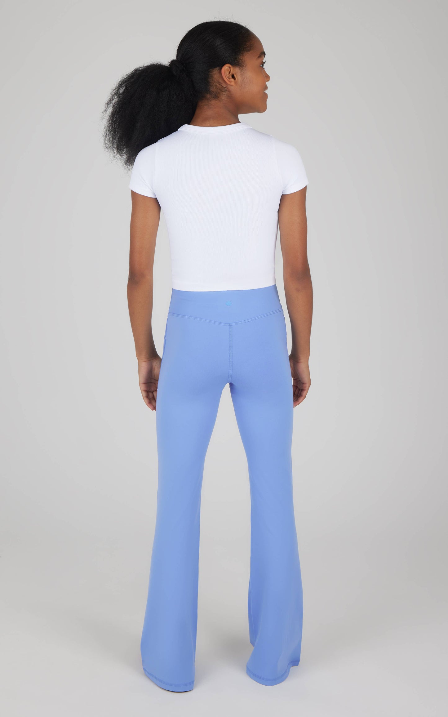 Girls Lux Everyday Waist Band Ruching Flared Pant