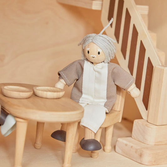 Grandfather Dollhouse Figure - Fair Skin Tone