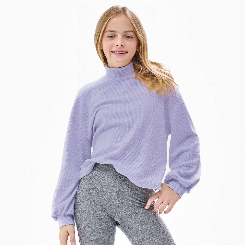 Thermal Knit Mock Neck Sweater