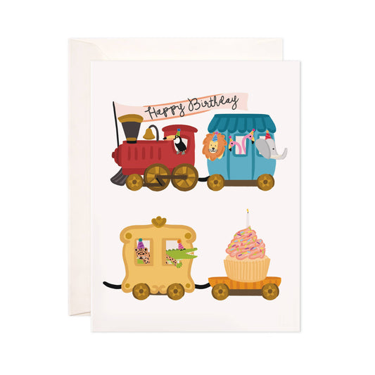 Birthday Train Greeting Card - Kids Birthday Card