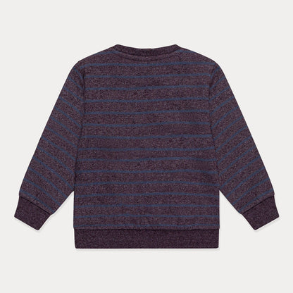 Crewneck Sweatshirt, Striped Soft Fleece