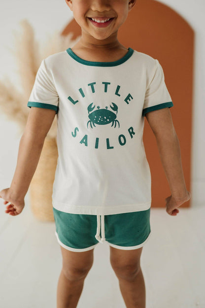 Kid's Retro Little Sailor Ringer Tee