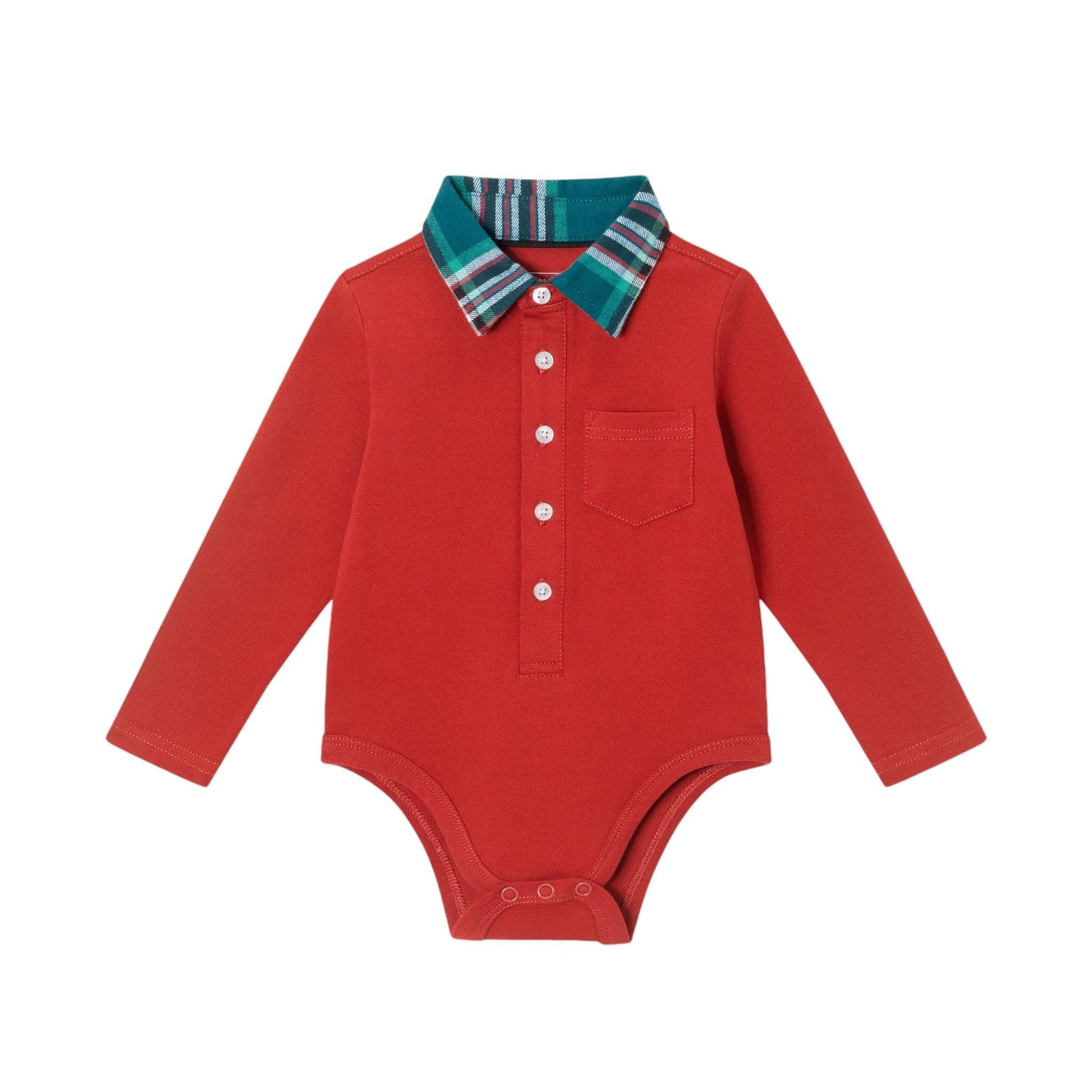Infant 2-Piece Polo Shirtzie® Set | Red Holiday Christmas
