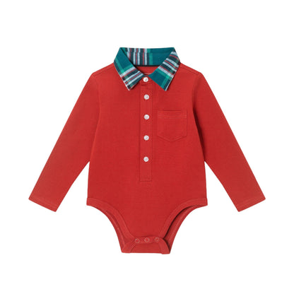 Infant 2-Piece Polo Shirtzie® Set | Red Holiday Christmas