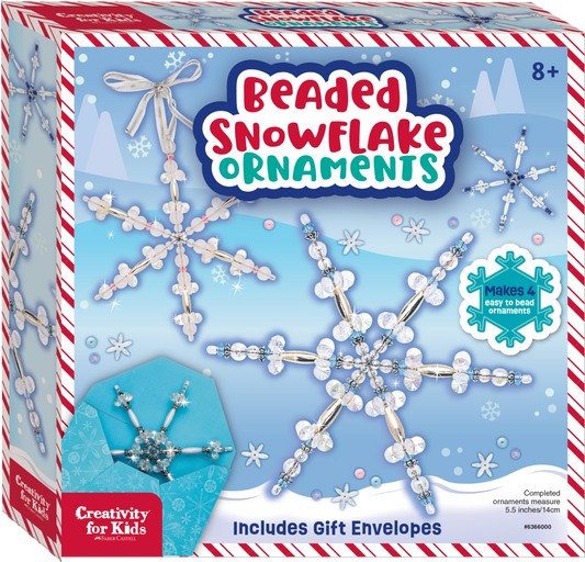 Beaded Snowflake Ornaments – Holiday DIY Craft for Kids