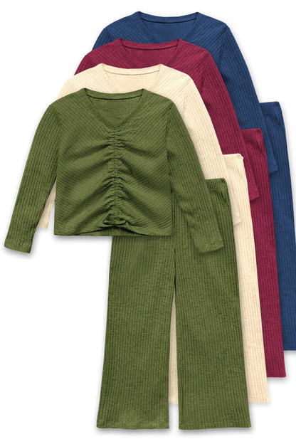 Ruched Top & Pant Set