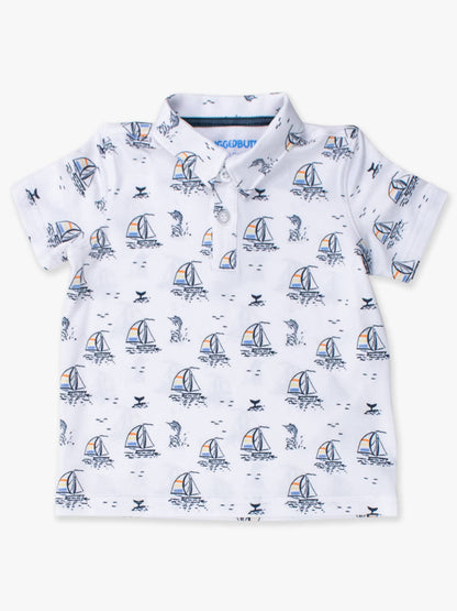 Sailing the Seas Knit Short Sleeve Performance Polo