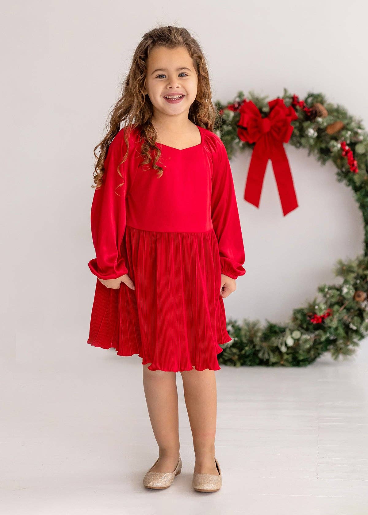 Merry 'n Bright Red Velvet Dress