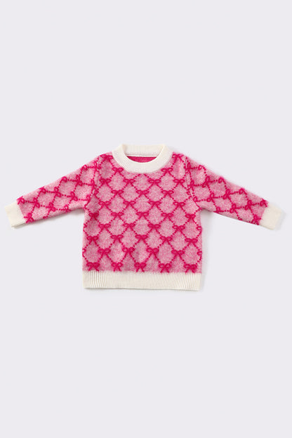 Pink Bows Knit Sweater