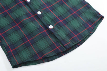Blue, Green Red Plaid Dress Shirt