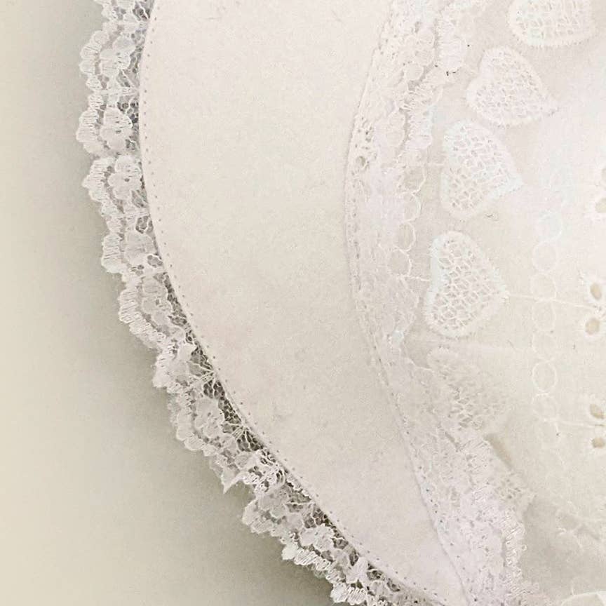 Heart Eyelet Baby Sunbonnet