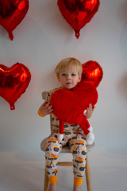 Valentine's Day Construction Two-Piece Bamboo Pajamas