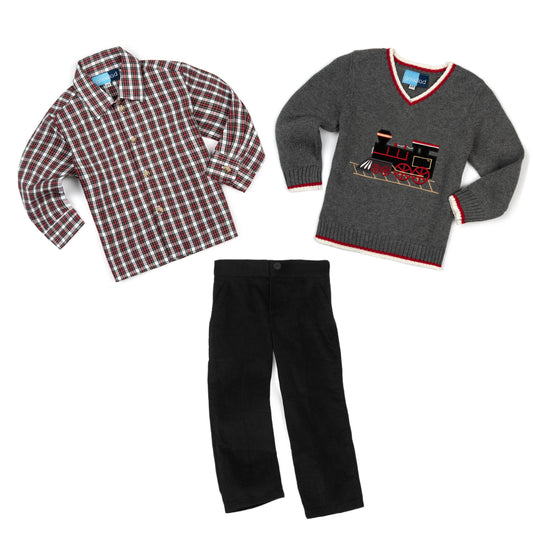 Toddler Train Sweater Set