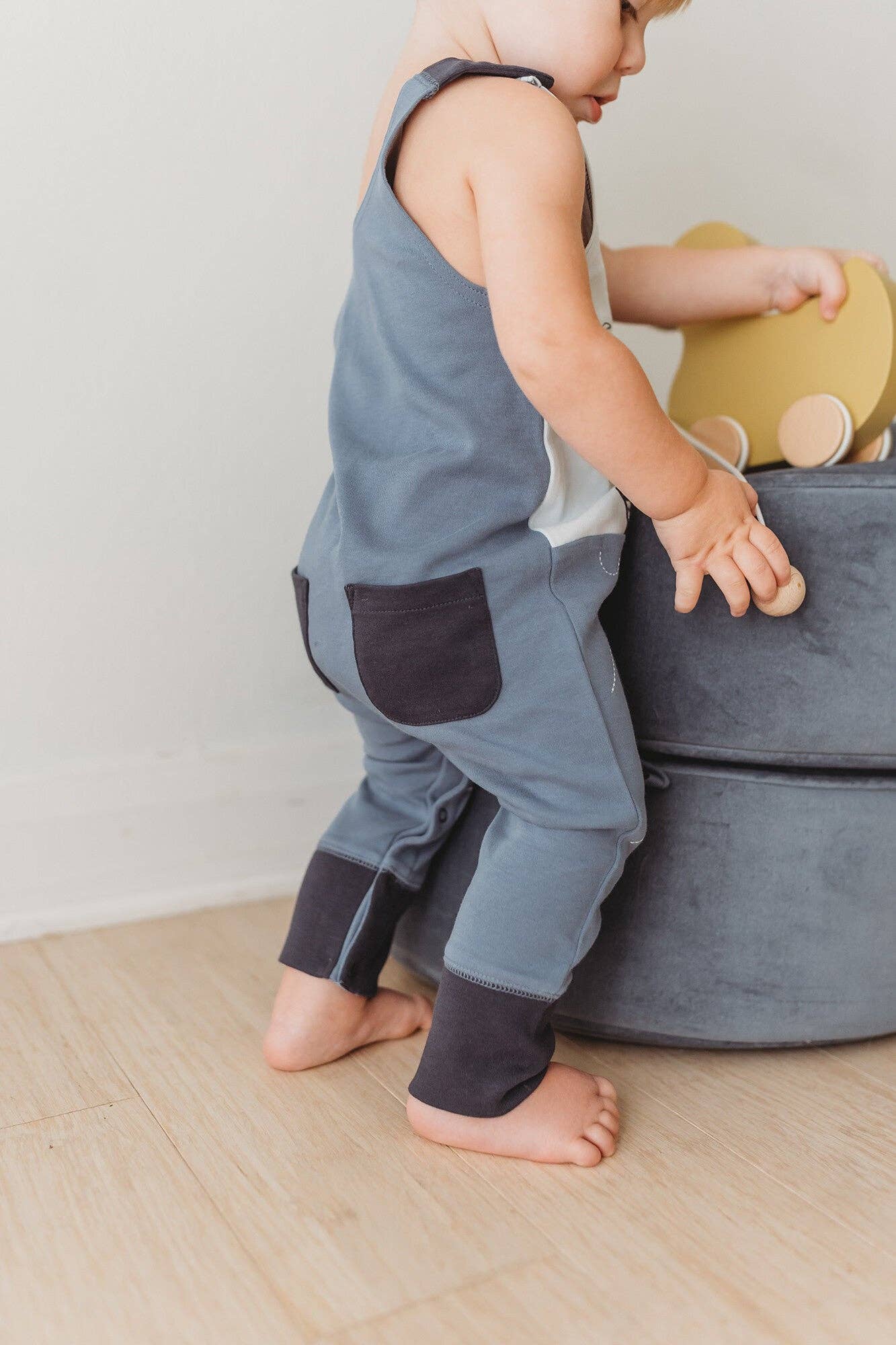 Sailboat | Organic Applique Harem Romper