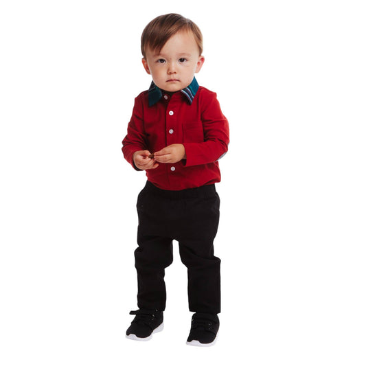 Infant 2-Piece Polo Shirtzie® Set | Red Holiday Christmas