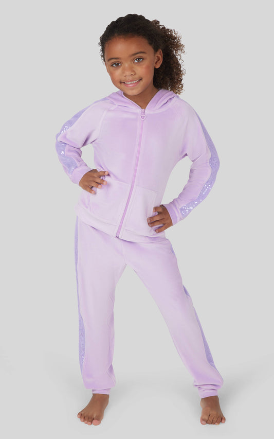 Velour Shimmer Hoodie and Jogger Set